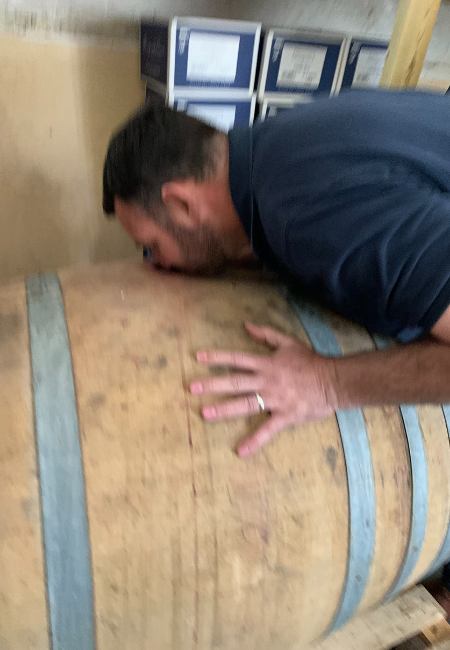 Gerhard smells the first UK Pinotage